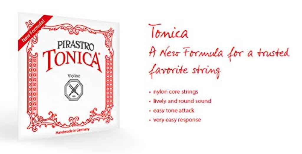 Geige Saiten PIRASTRO TONICA Größe 4 Saitensatz Öse 4/4 (E-Saite #3125 Stahl)