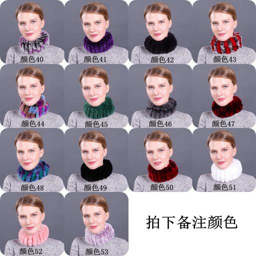 

Шарф из меха кролика Рекс, эластичный тканый меховой шарф на шею для осени и зимы, женский теплый нагрудник Below 60cm