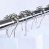 5 Bead Roller Shower Curtain Hooks Smooth Sliding Stainless Steel Construction Shower Rod Hook Bath Accessory
