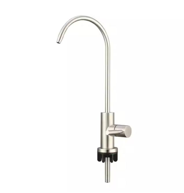 Kitchen Single-cooling 304 Stainless Steel Direct Drinking Water Chrome Finish Deck Mounted Faucet Ceramic Valve Classic Modern