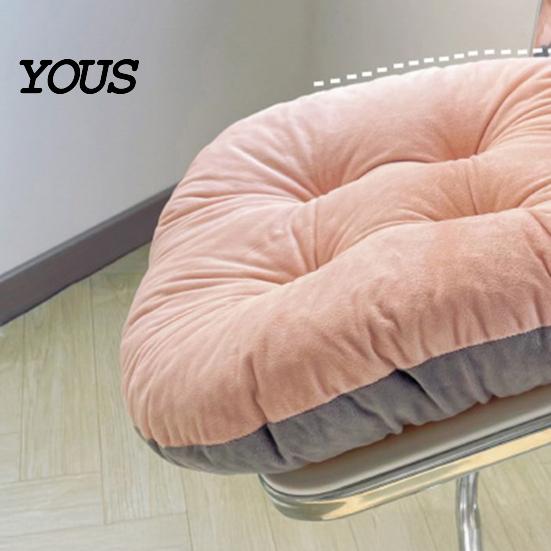 Seat Cushion with Ties Chair Back Support, Cozy Plush Dining Pad Straps Ties, Soft Warm for Office Chairs Ergonomic