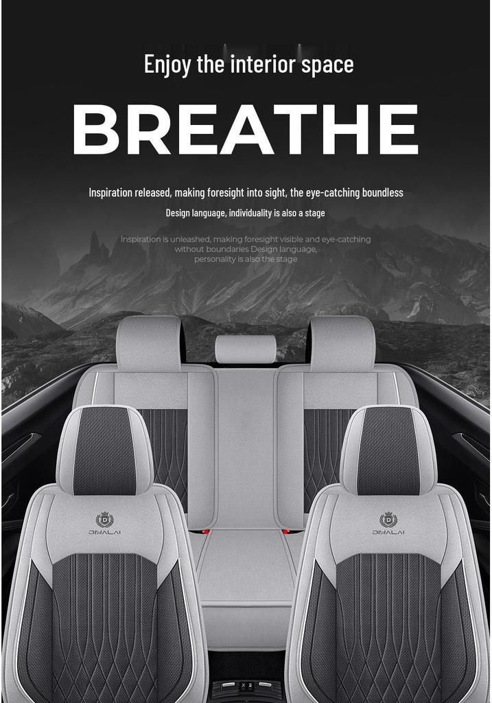 Universal Full Surround Car Seat Covers for All Seasons, Business Style, Five-Seater Coverage