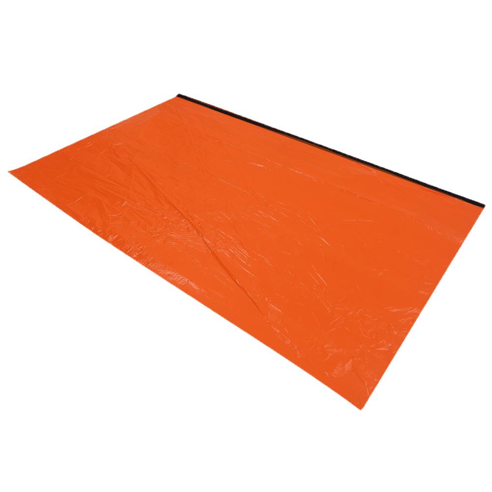 Tente d'urgence portable en PE pour camping en extérieur Sac de couchage Garde au chaud Résistant aux déchirures OrangeTente orange