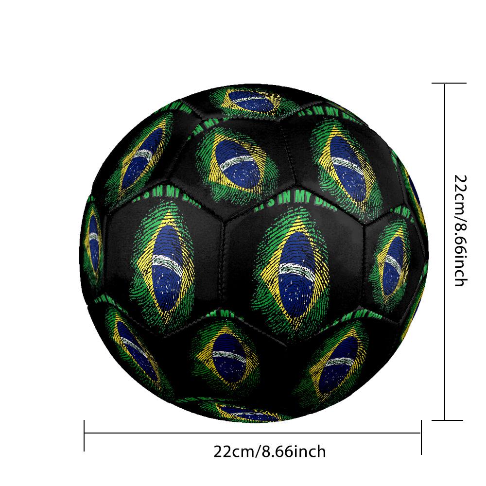Brazil National Football Team Theme Soccer Ball Size 5 Soccer Ball Soft Touch Professional Training Football for Outdoor Sports