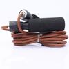 Adjustable Jump Rope Skipping Leather Rope with Bearing Comfortable Sponge Handles for Skipping Boxing Fitness