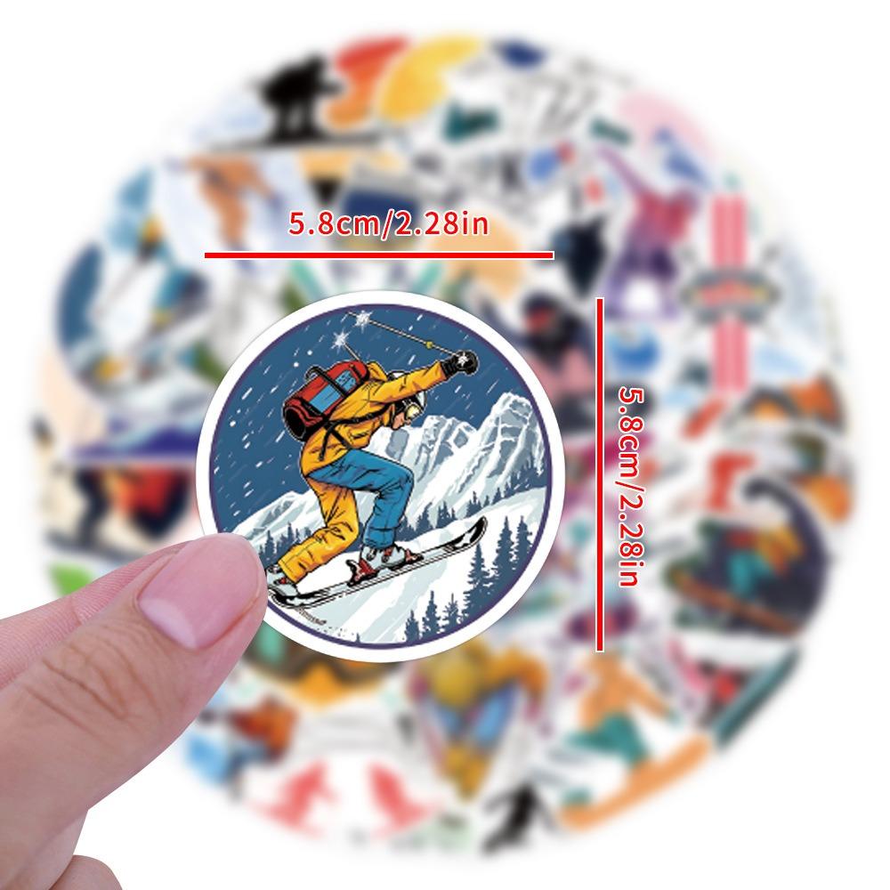 57Pcs Sports Series Ski Graffiti Stickers Suitcase Water Cup Stationery Mobile Phone Car Scooter Laptop Decoration Diy Decals