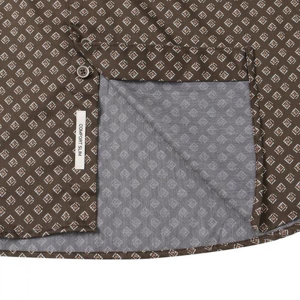 Daks Men S Geometric Pattern Contemporary Fit Long Sleeve Shirt dma1Shdl281w1