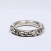 CHROME HEARTS Кольцо-лента свитком 925 1994 серебро б/у