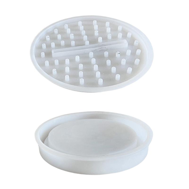 Round Silicone Mold For DIY LED Candle Holders Sturdy And Easy To Demold For Creative Homes Decors Projects