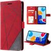 Case - E.F.CONNECTION - For Xiaomi Redmi Note 11/11S - Red - Retro Faux Leather - Card Pocket and Stand