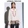 UR Summer Casual Puff Sleeve Collared Cotton Shirt