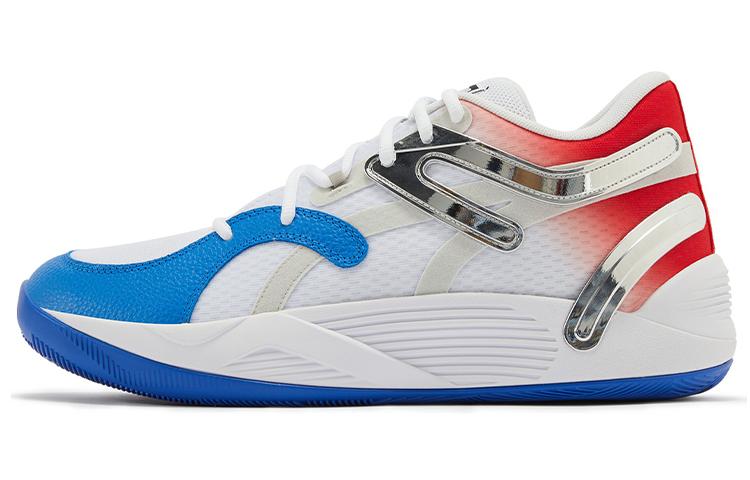 PUMA Trc Blaze Court White Blue Red 377278-01 40.5