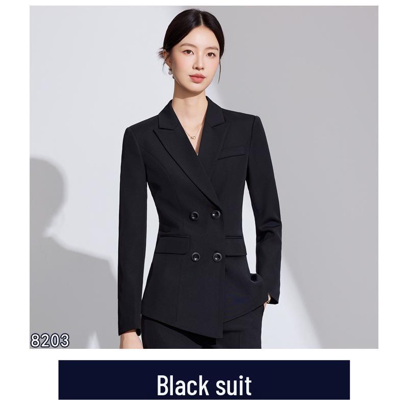 Damen High-End Weißes Anzugset für Herbst/Winter - Elegante Business-Formelle Kleidung