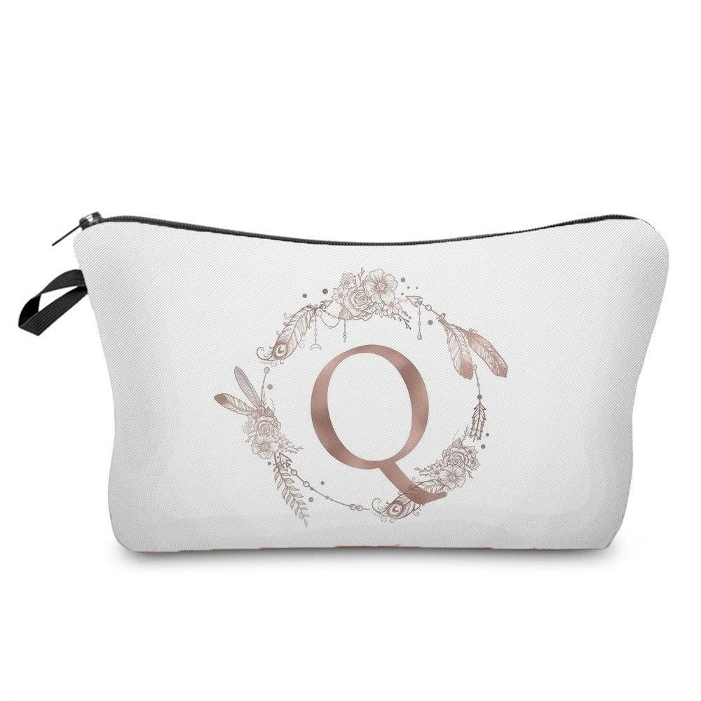 Women letter Print Cosmetic Bag Toiletries Organize Travel Storage Case