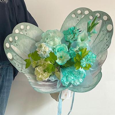 Bloemenwinkel Benodigdheden Bloemist Knutselen Gemengde Kleur Moederdag Vlinder Boeket Inpakpapier Bruiloft 20 stuks/10 Sets