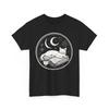 Book T-Shirt | Funny Reading Shirt | Mystical Witchy Cat Laying On Shirt