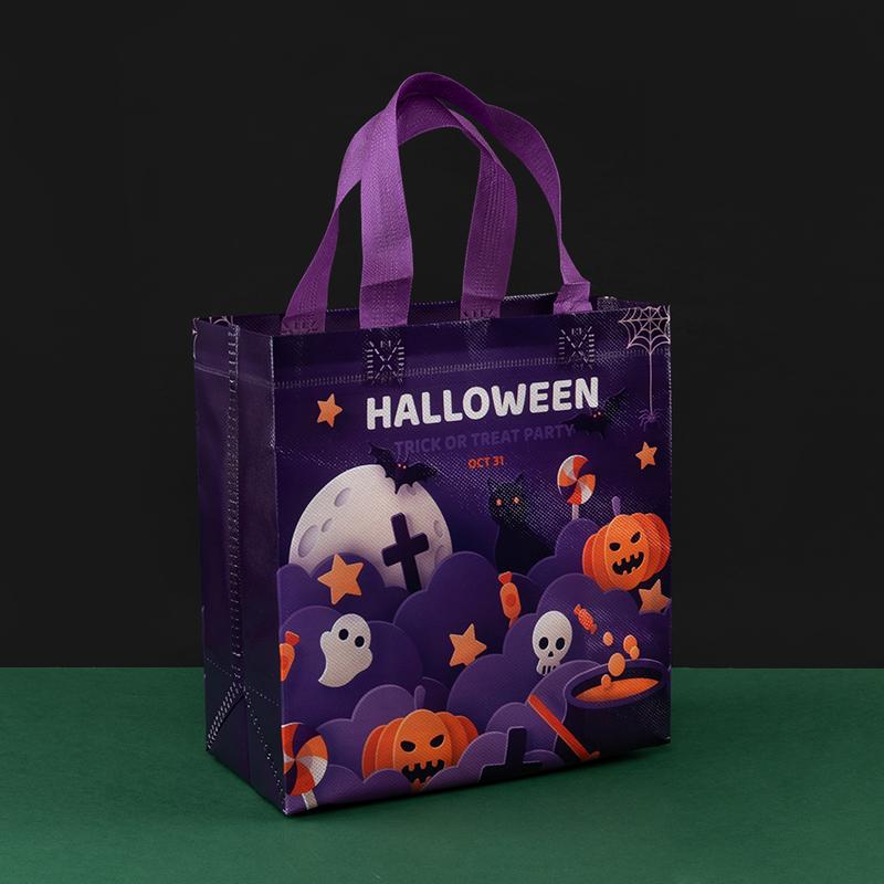 Trick or Treat,Halloween,Pumpkin,Party Supplies,Skeleton Design,Candy,Cookie,Pack,Non Woven Gift Bags,12/30pcs