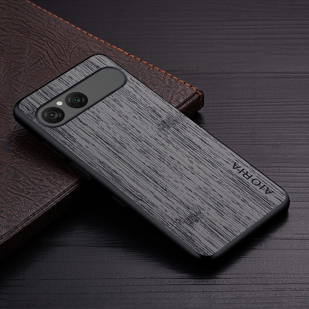 Case for Sony Xperia 10 1 VII 10 Xperia 5 III II 5G Bamboo Wood Pattern Leather  Cover Funda for Sony Xperia 10 VII Case