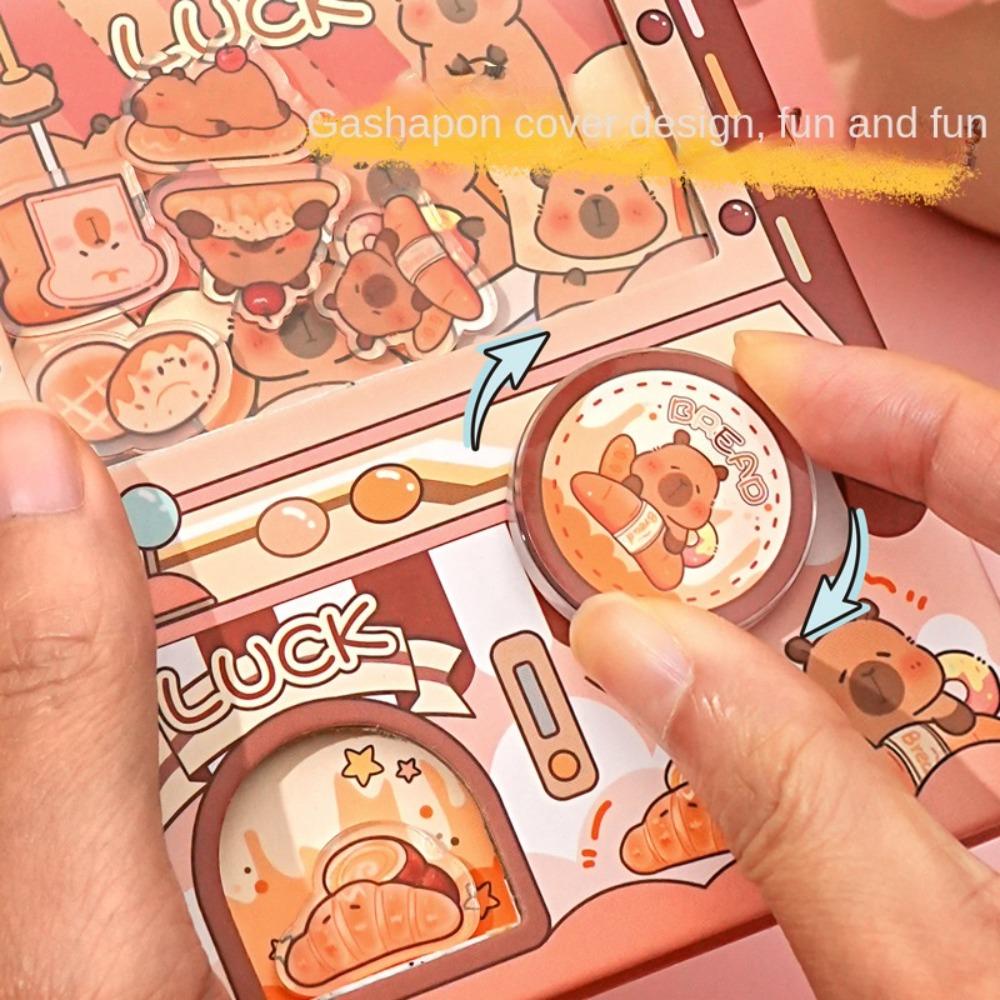 Color Inner Page Capybara Notebook Shaking Square Writing Pad Cute Small Notepad Office