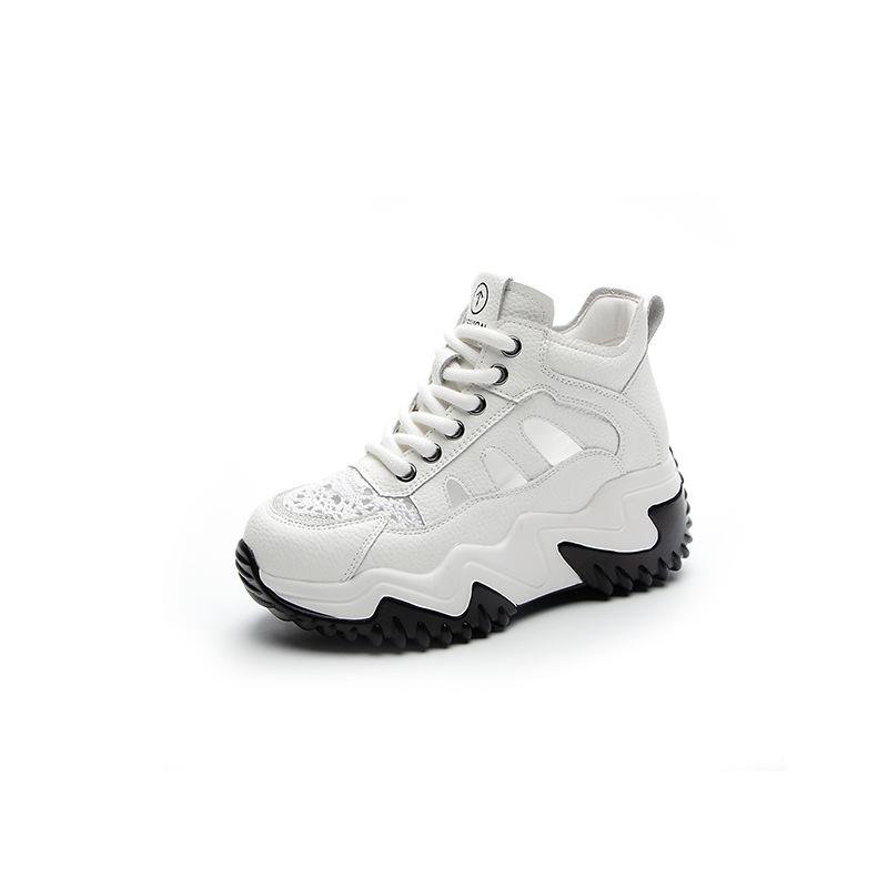 Daddy shoes hollow women's 2025 summer new retro lightweight inner height increase casual sports shoes platform women's sandals