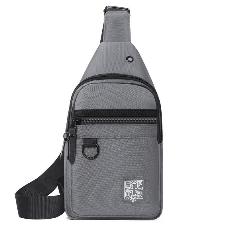 New men's breast bag sports and leisure chest bag Oxford cloth waterproof and wear-resistant trend high-end shoulder small backpack
