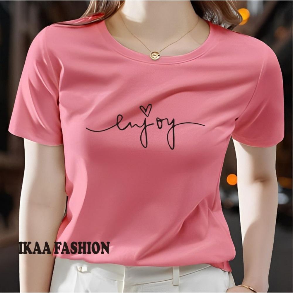 

Summer women s T-shirt 3D printed round neck short sleeved shirt fashionable plus size women s T-shirt XS
