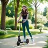 Electric Scooter for Children, Ages 6-14, Foldable, 14 Km/h, Black Aluminum