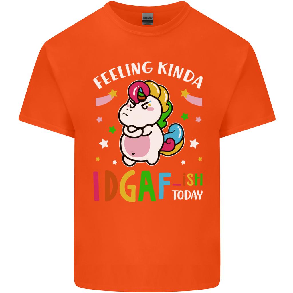 Feeling IDGAF Today Funny Offensive Unicorn Unisexs Light Cotton TShirt