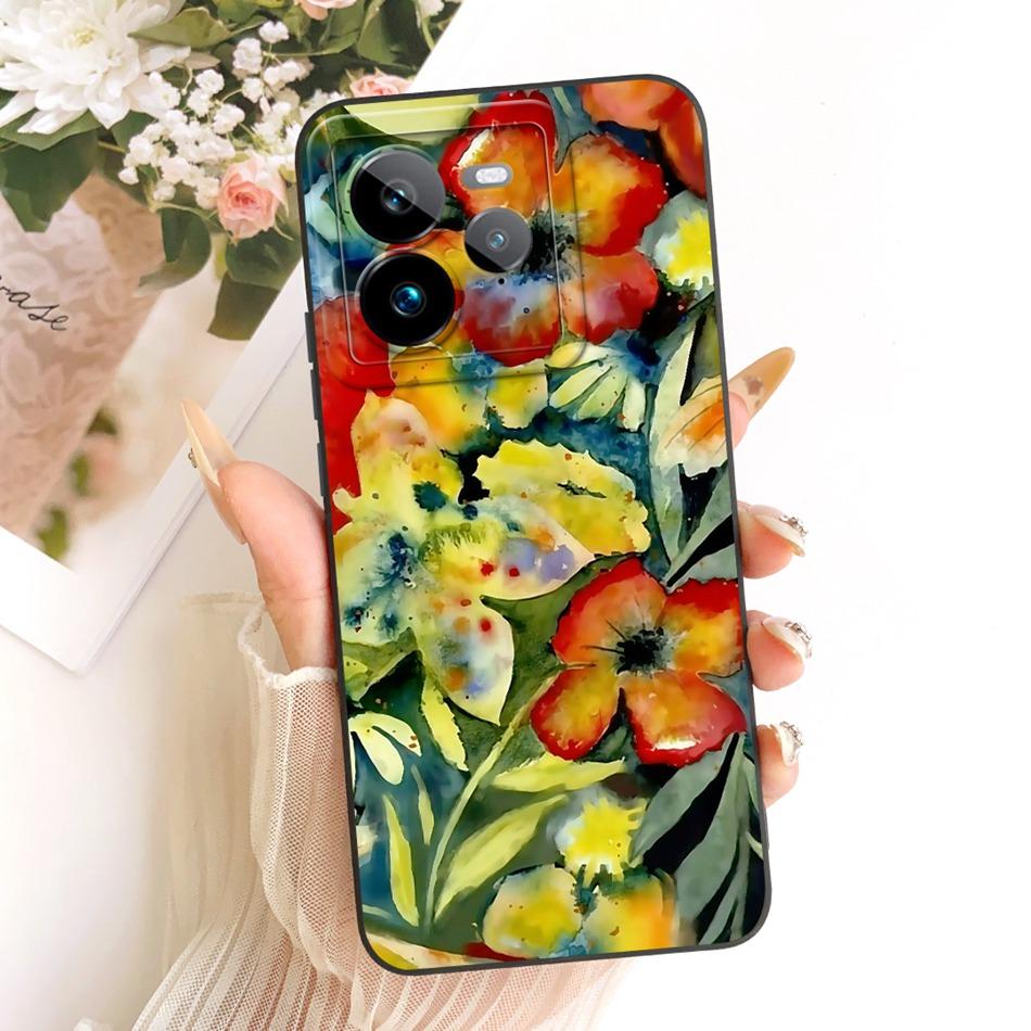 For Realme GT 7 Pro Cute Cat Flower Cartoon Phone Case For Realme GT7 Pro RMX5010 Shockproof Soft Silicone Covers Bumpers
