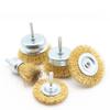 Shanked Metal Wire Wheel, Polishing Wire Brush for Rust Removal, Deburring Grinding Tool for Woodworking and Root Carving