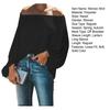 Off Shoulder Solid Color Women Shirt Spring Autumn Lantern Long Sleeve Women Blouse Daily Clothing