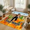 Personalized Crystal Velvet Carpet,Travis Scott Custom Printed Name, Plush Area Rug For Home Indoor Decor