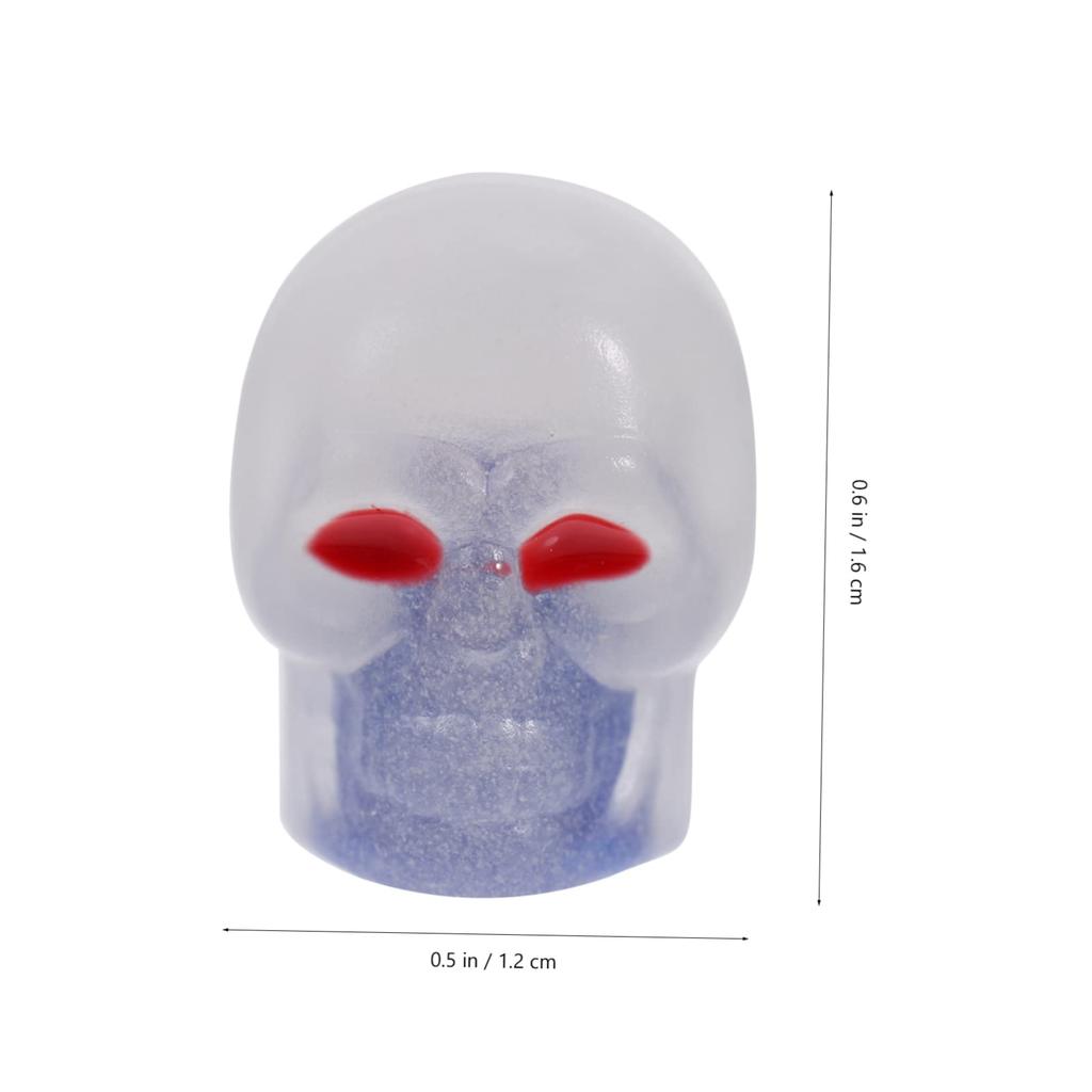 Anneome 4 Pcs Light Up Tire Pneumatic Caps Dust Caps Car Truck Motorcycle Skull Design