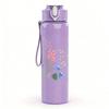 1PC Wild Meadow Floral Line Print 750ml Color Plastic Sports Water Bottle Leakproof Flip Straw Lid Suitable for Sports Office Home Use