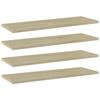 Library Panel - vidaXL - 4pcs - Sonoma Oak - 60x20x1.5cm - Particleboard