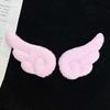 Korean Ins Cute Black And White Angel Wings Pendant Handmade Ornament Patch Brooch Decoration Plush Wing Bag Decoration