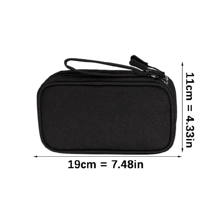 Storage Bag for Earphone Memory Card Portable Electronic Organizers Pouch with Lanyard Splashproof Travel Carrying Case