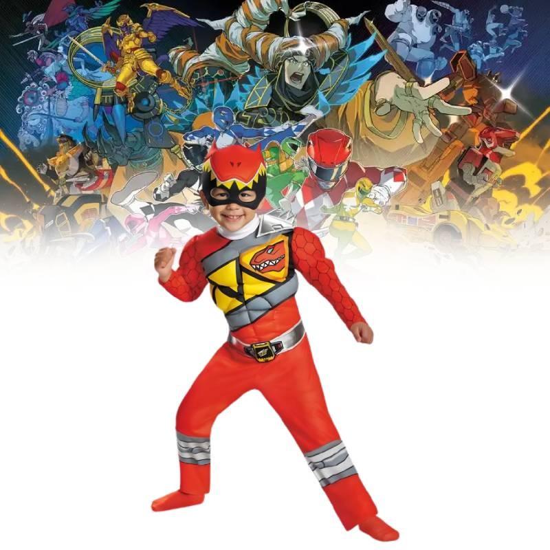 Mighty Morphin Power Rangers Cosplay Costume Jumpsuit Kids Halloween Party Gift