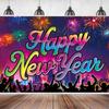 Cartoon Photo Background Banner Festive Happy New Year Decorations  Home Party Decor