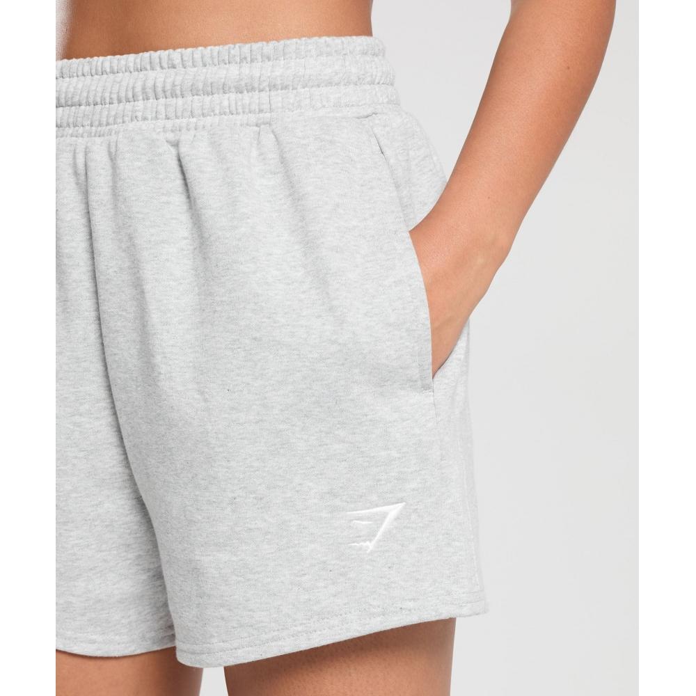 Gymshark Training Fleece Shorts Light Grey Core Marl B6a1p Gbcn