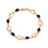 French Retro Gemstone Vine Bracelet Women Pear Cut Zircon Leaf Charm Bracelet Elegant Evening Party Jewelry Gift