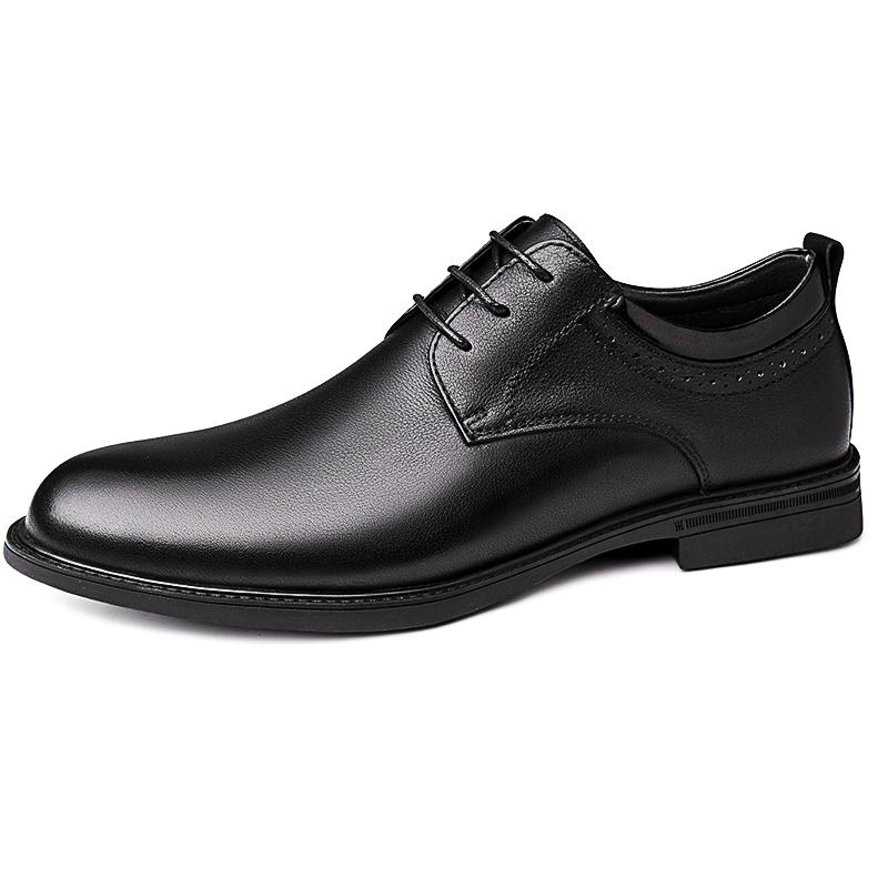 Fashion Lace Up Oxford Shoes Genuine Leather Men Casual Shoes Comfortable Mens Business Shoes Luxury Brand Formal Dress Footwear