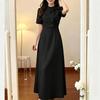 ZANZEA Women Casual Round Neck Solid Color Short Sleeve Elegant Dress