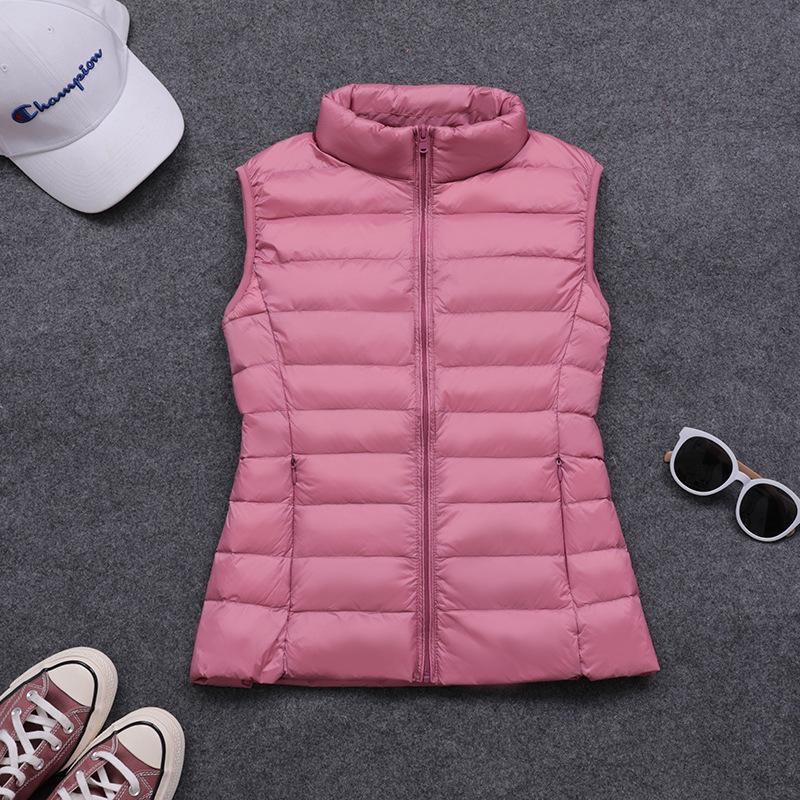 2025 Women's Lightweight Slim Fit Fashion Down Vest - Thin White Duck Down Jacket