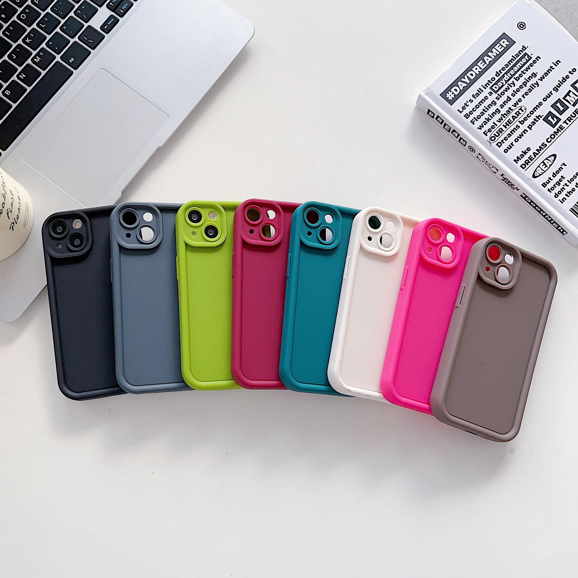 

Suitable for Realme14 Emery Mobile Phone Case Solid Color Tpu Material Oppoa5pro Anti-fall Reno13 Mobile Phone REALME C63/C61