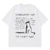 Schrodinger Cat Physics Quantum Mechanics Creative Print T-Shirt Summer Short Sleeve Streetwear Casual Tee for Women Daily Wear