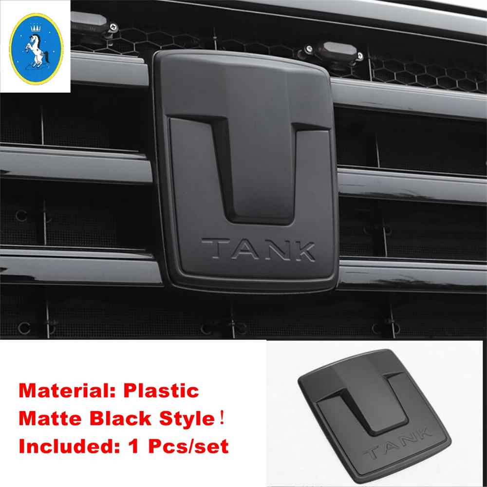Автомобильная передняя решетка радиатора крышка рамка панель отделка подходит для Great Wall GWM WEY TANK 300 -2025 Матовый черный наружные аксессуары