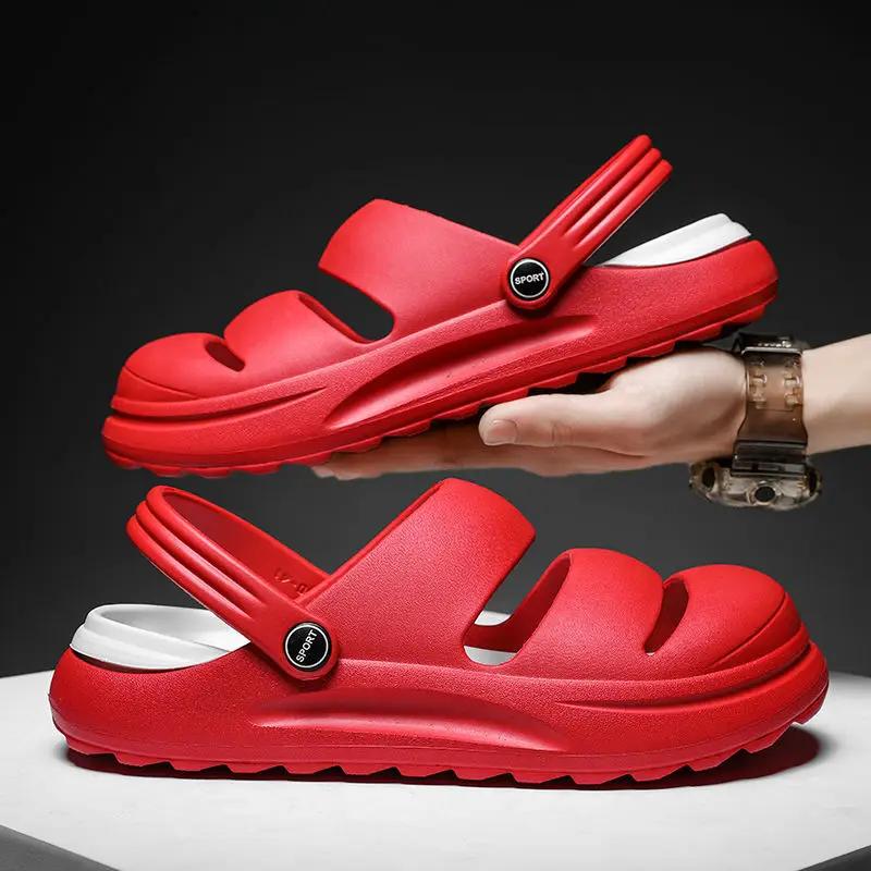 Fashion Men's Shoe Platform Outdoor Male Slipper Height Mascullino Low Price 2025 Fashion Summer Sale Rubber Style Adult Pvc Fun Slides