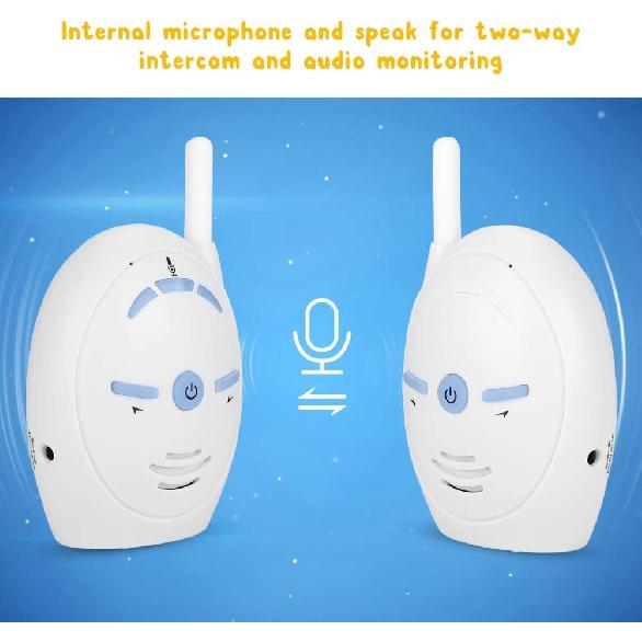 Digital Audio Baby Monitor, Nanny Intercom Surveillance System Support Two Way Audio, High Sensitivity Security Alarm for Home Baby Pet Monitor US