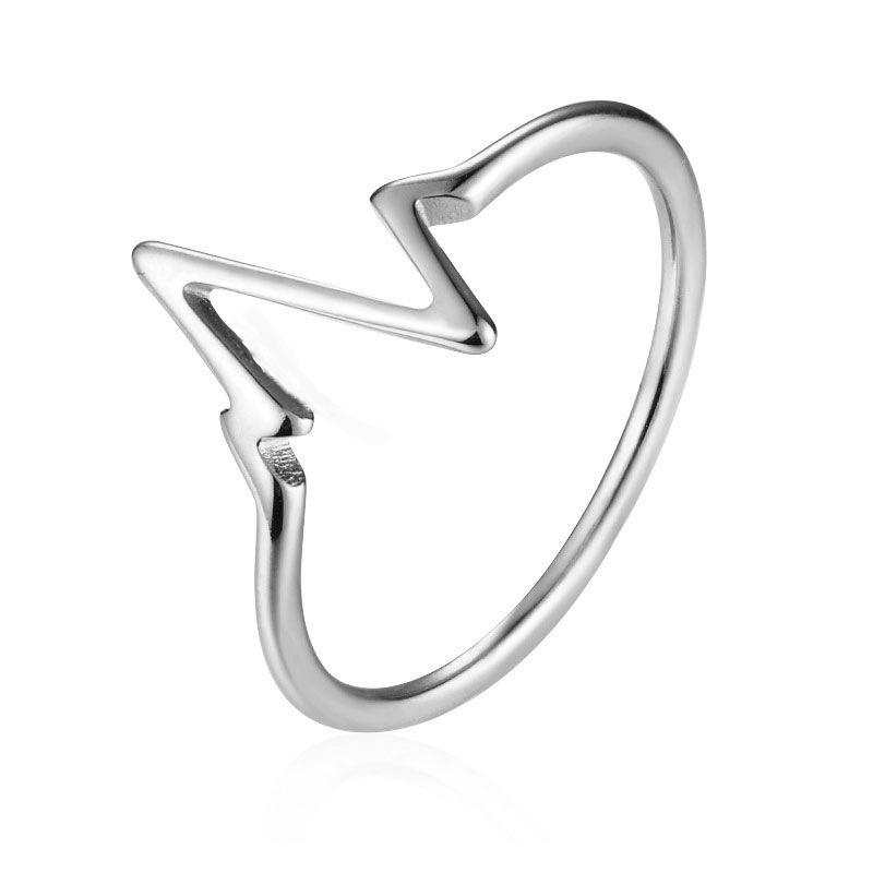 10MM Stainless Steel ECG Engraved N Letter Fashion Ring Size 7